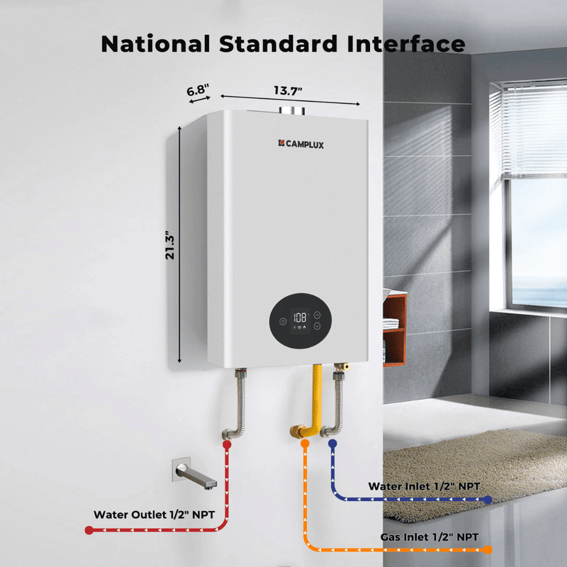 Load image into Gallery viewer, Camplux Climatech 3 Indoor Gas Tankless Water Heater 102,000 BTU
