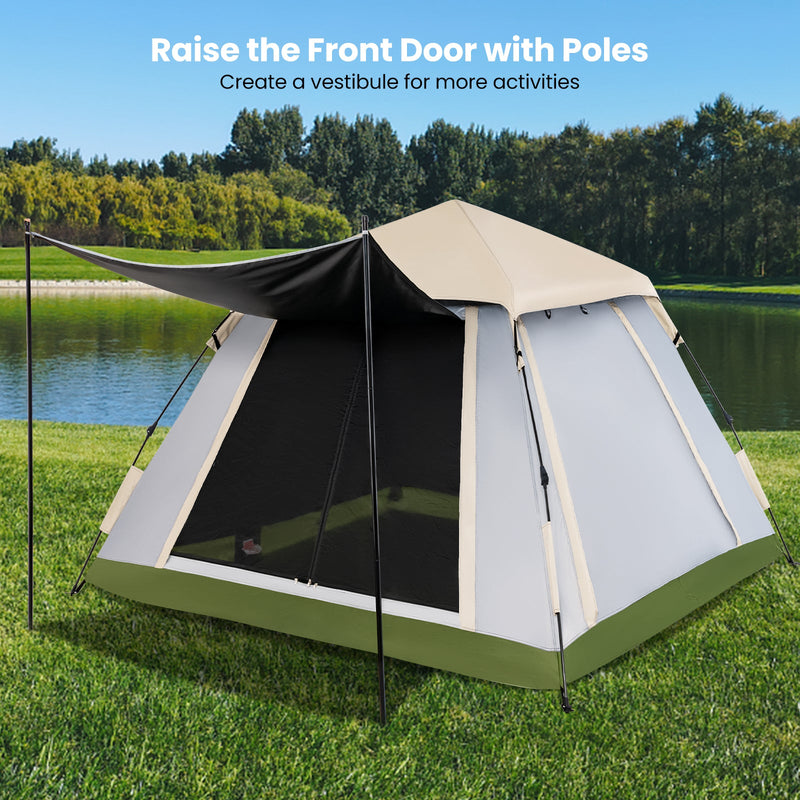 Load image into Gallery viewer, 2-4 Person Instant Pop-up Camping Tent with Removable Rainfly

