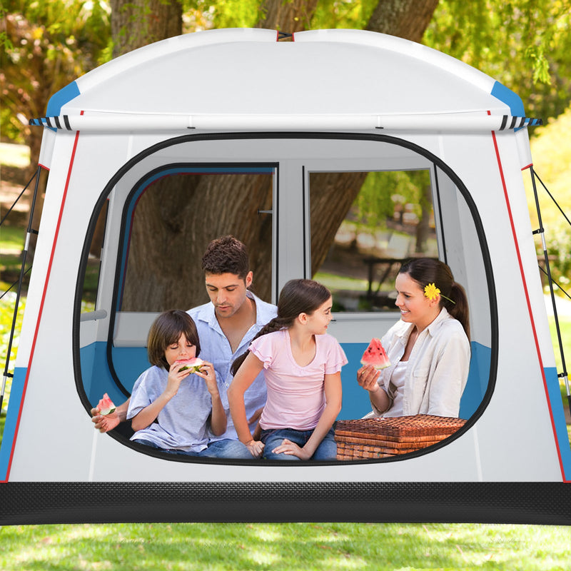 Load image into Gallery viewer, 5 Person Camping Tent with Mesh Windows and Carrying Bag for Camping Hiking Traveling-White

