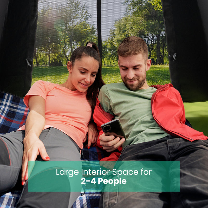 Load image into Gallery viewer, 2-4 Person Instant Pop-up Camping Tent with Removable Rainfly
