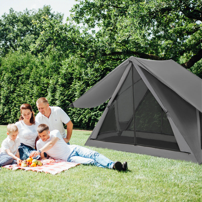 Load image into Gallery viewer, Pop-up Camping Tent for 2-3 People with Carry Bag and Rainfly for Backpacking Hiking Trip-Gray
