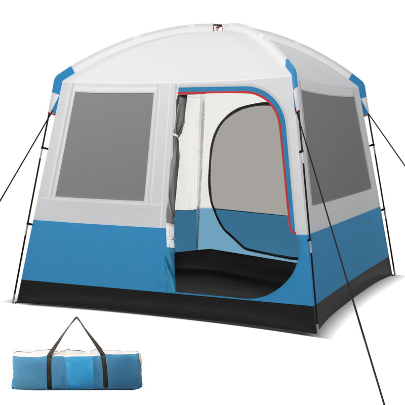 Load image into Gallery viewer, 5 Person Camping Tent with Mesh Windows and Carrying Bag for Camping Hiking Traveling-White
