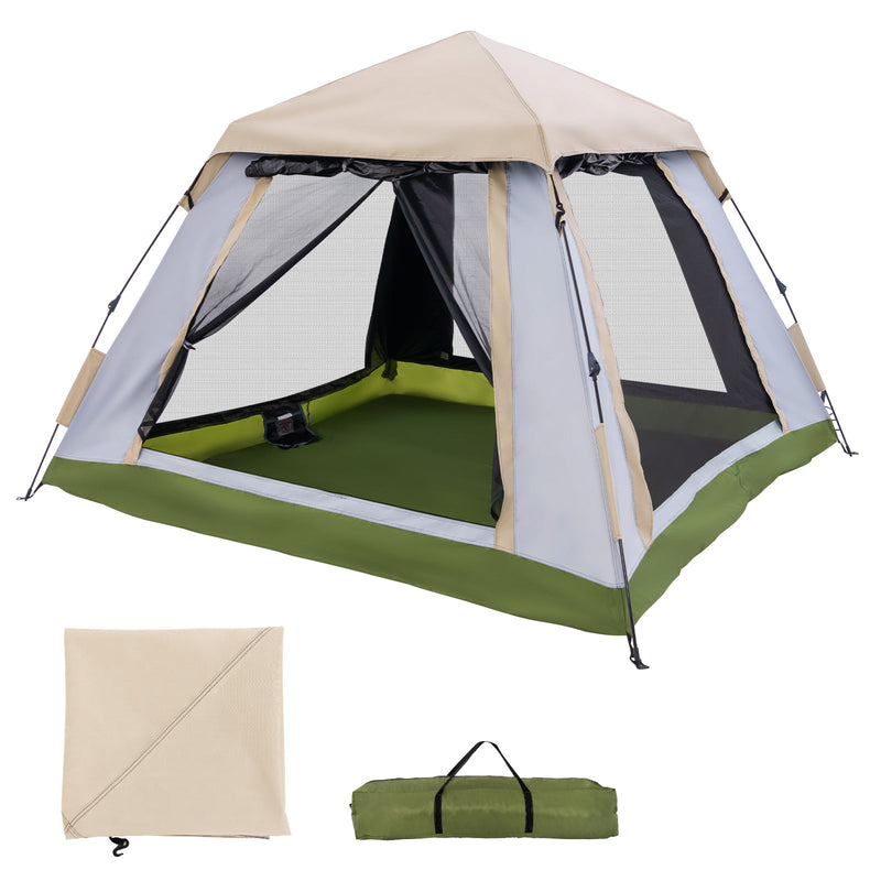 Load image into Gallery viewer, 2-4 Person Instant Pop-up Camping Tent with Removable Rainfly
