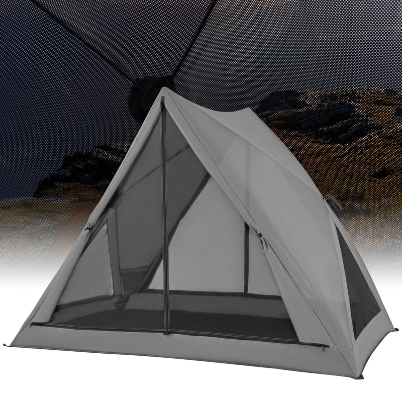 Load image into Gallery viewer, Pop-up Camping Tent for 2-3 People with Carry Bag and Rainfly for Backpacking Hiking Trip-Gray
