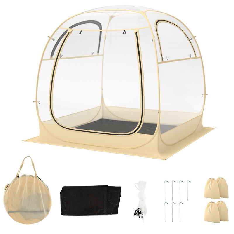 Load image into Gallery viewer, Instant Pop up Sports Tent with Carrying Bag and Floor Mat for 1-2/5-6 People
