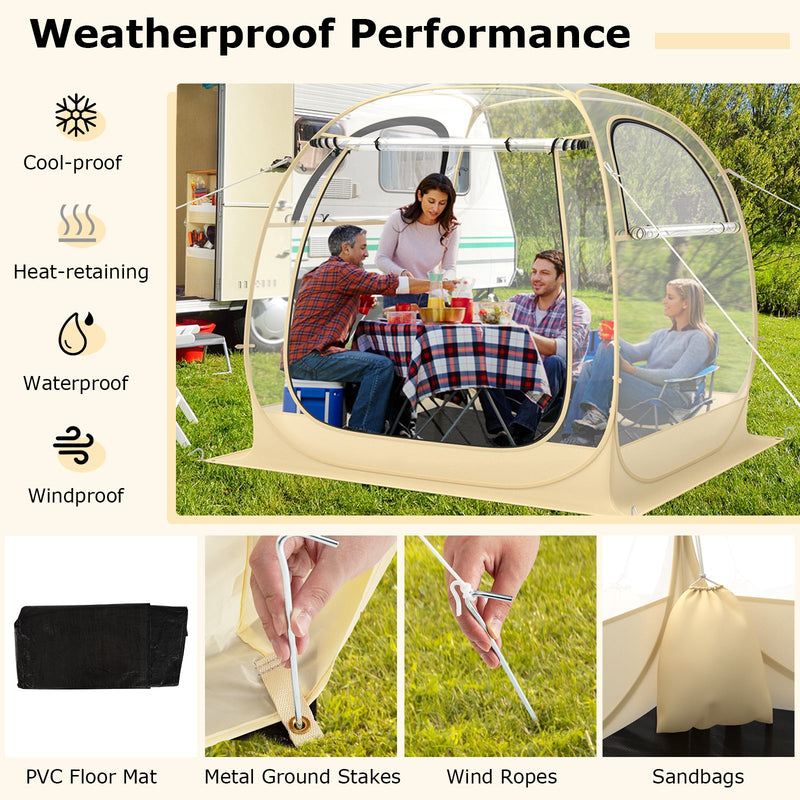 Load image into Gallery viewer, Instant Pop up Sports Tent with Carrying Bag and Floor Mat for 1-2/5-6 People
