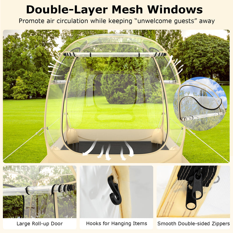 Load image into Gallery viewer, Instant Pop up Sports Tent with Carrying Bag and Floor Mat for 1-2/5-6 People

