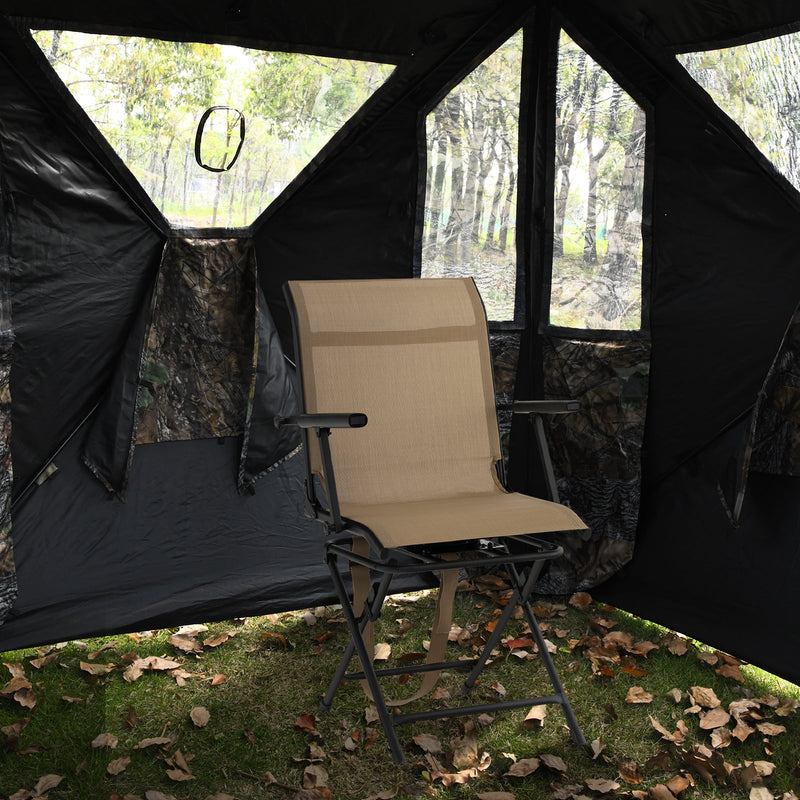 Load image into Gallery viewer, Foldable Swivel Patio Chair with Armrest and Mesh Back
