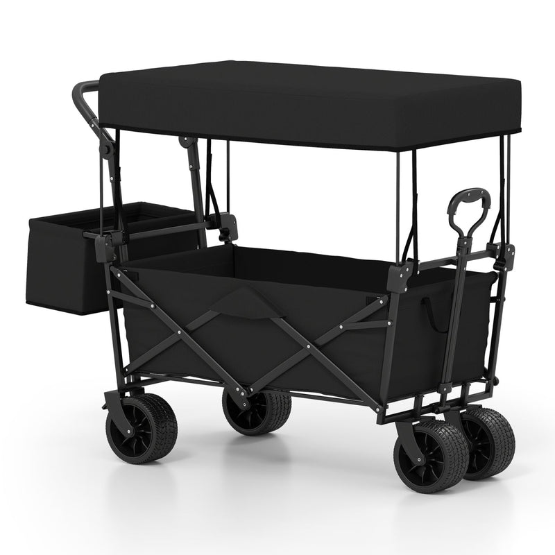 Load image into Gallery viewer, Collapsible Wagon with Removable Canopy and Detachable Storage Bag
