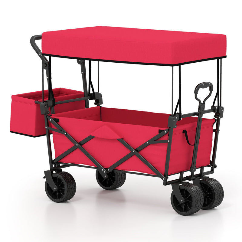 Load image into Gallery viewer, Collapsible Wagon with Removable Canopy and Detachable Storage Bag
