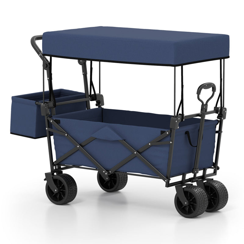 Load image into Gallery viewer, Collapsible Wagon with Removable Canopy and Detachable Storage Bag
