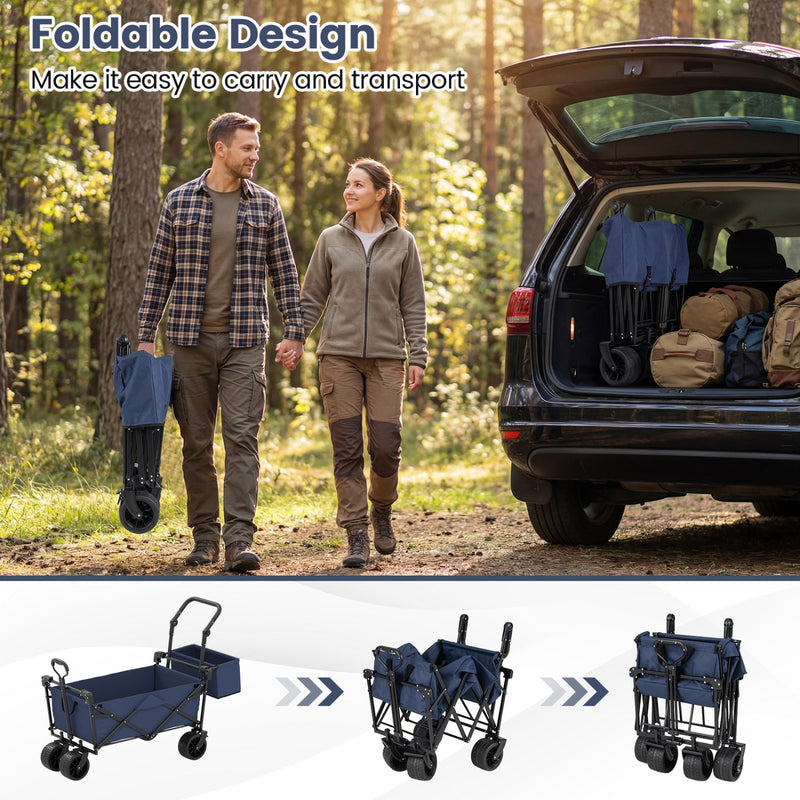 Load image into Gallery viewer, Collapsible Wagon with Removable Canopy and Detachable Storage Bag
