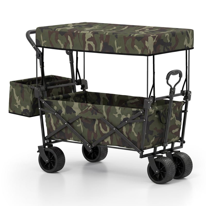 Load image into Gallery viewer, Collapsible Wagon with Removable Canopy and Detachable Storage Bag
