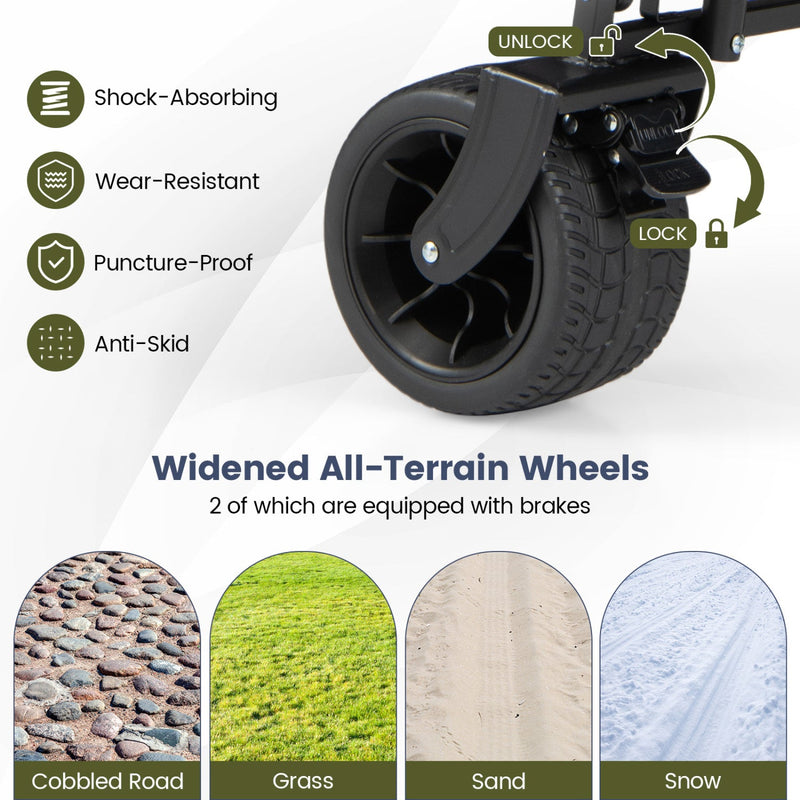 Load image into Gallery viewer, Collapsible Wagon with Removable Canopy and Detachable Storage Bag
