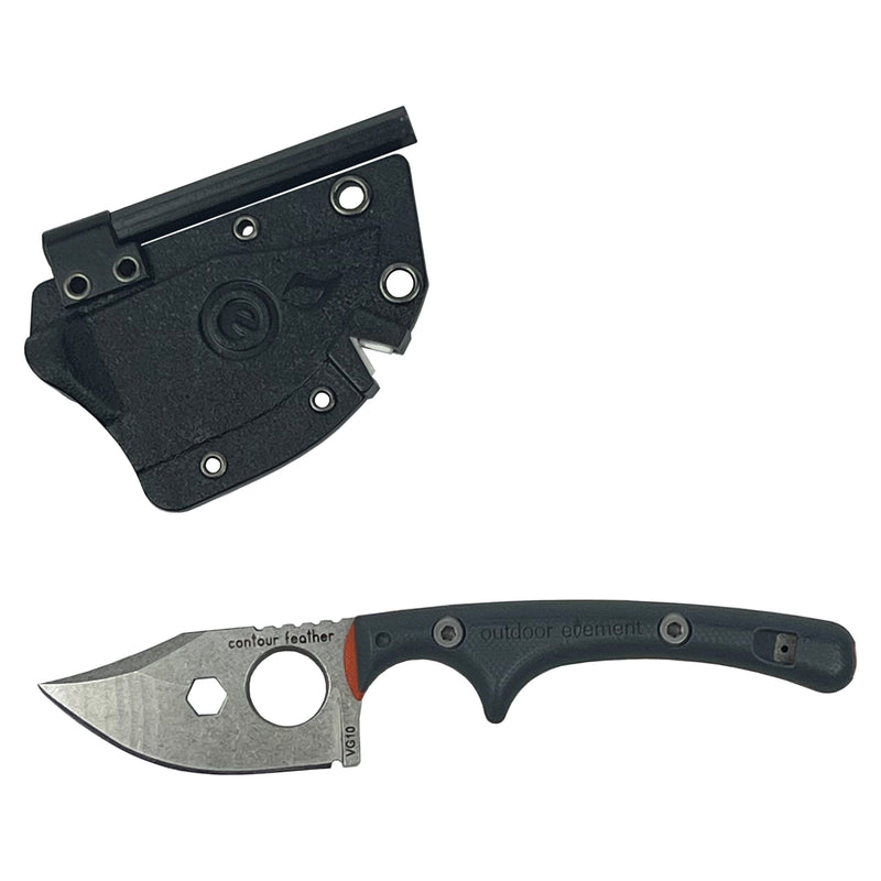 Load image into Gallery viewer, Contour Feather Adventure Survival Knife
