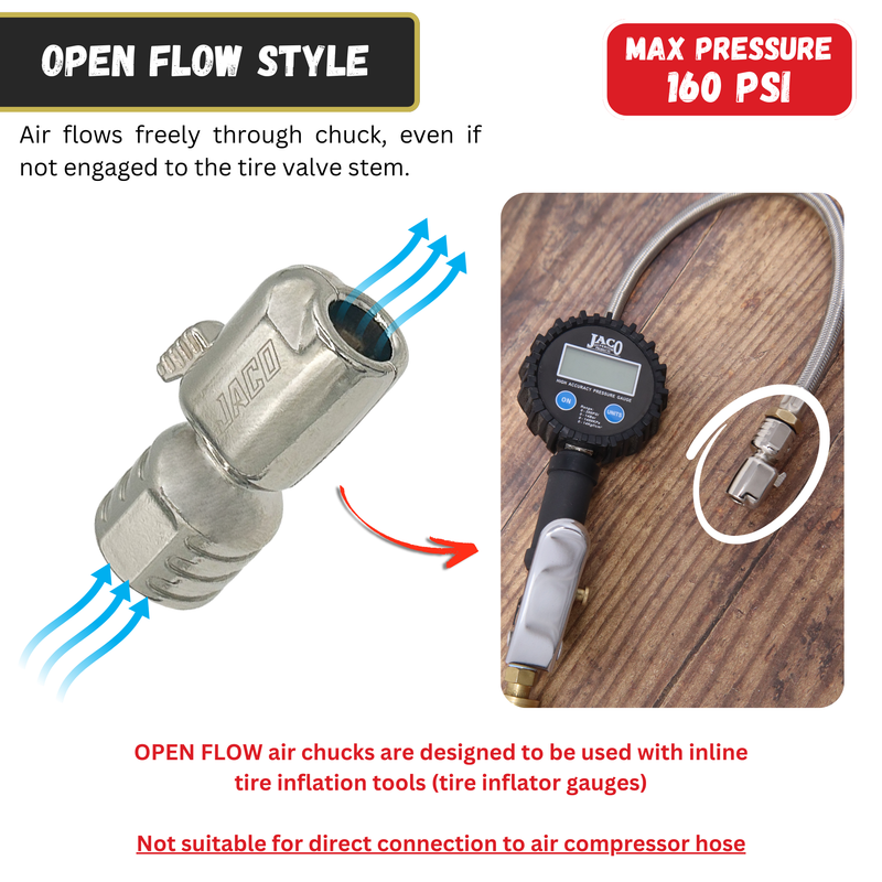 Load image into Gallery viewer, Lightning™ S-Series Tire Air Chuck | Open Flow, 1/4" F-NPT

