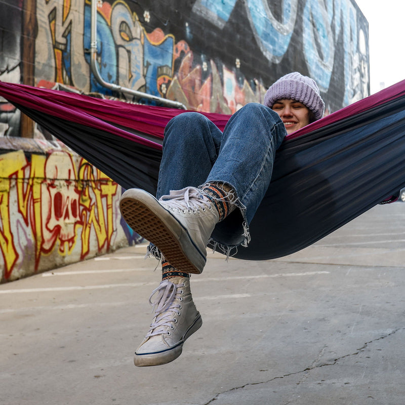 Load image into Gallery viewer, Double Deluxe Hammock w/Straps
