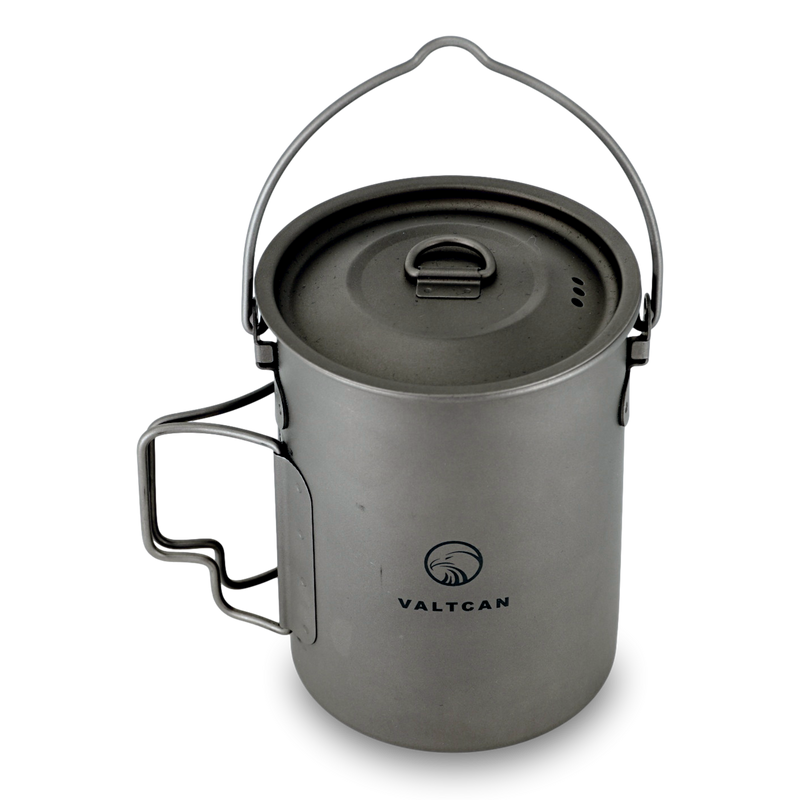 Load image into Gallery viewer, Valtcan 900ml Titanium Pot Boil, Cook &amp; Drink From One Pot · 134g · Nests Your Nalgene
