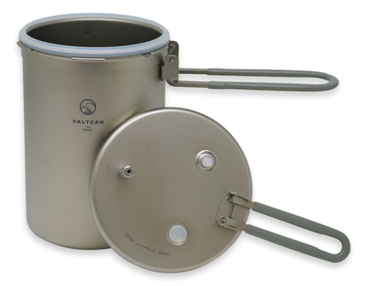 Valtcan 1800ml Titanium Pressure Pot Perfect Rice. Any Flame. Any Altitude. 35 kPa Locking Lid · Rice in 20 Minutes · 1.3 lbs