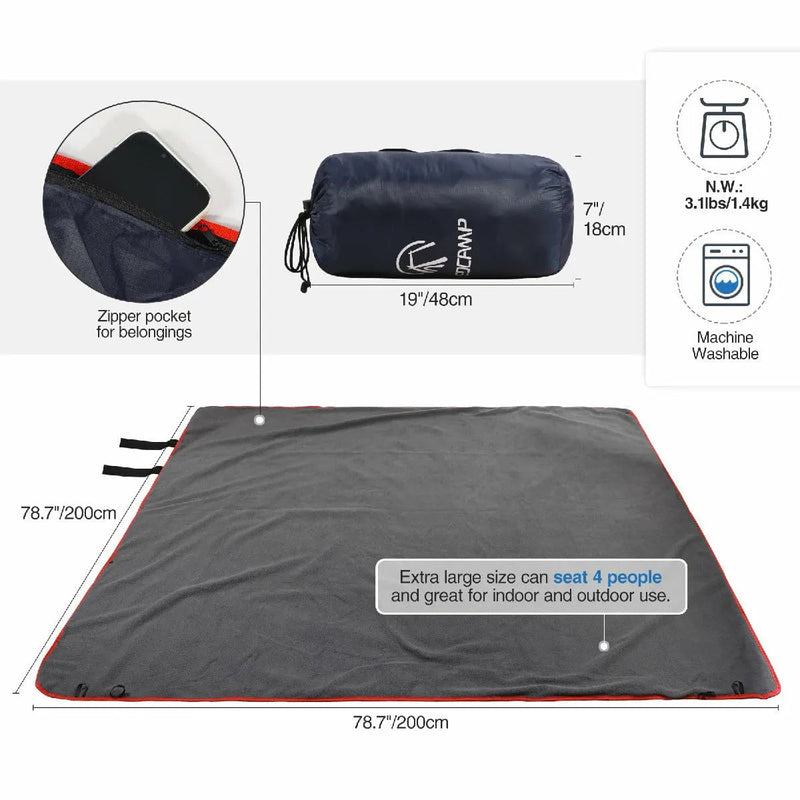 Load image into Gallery viewer, Waterproof Warm Stadium Blanket 79"x79" for Camping &amp; Events
