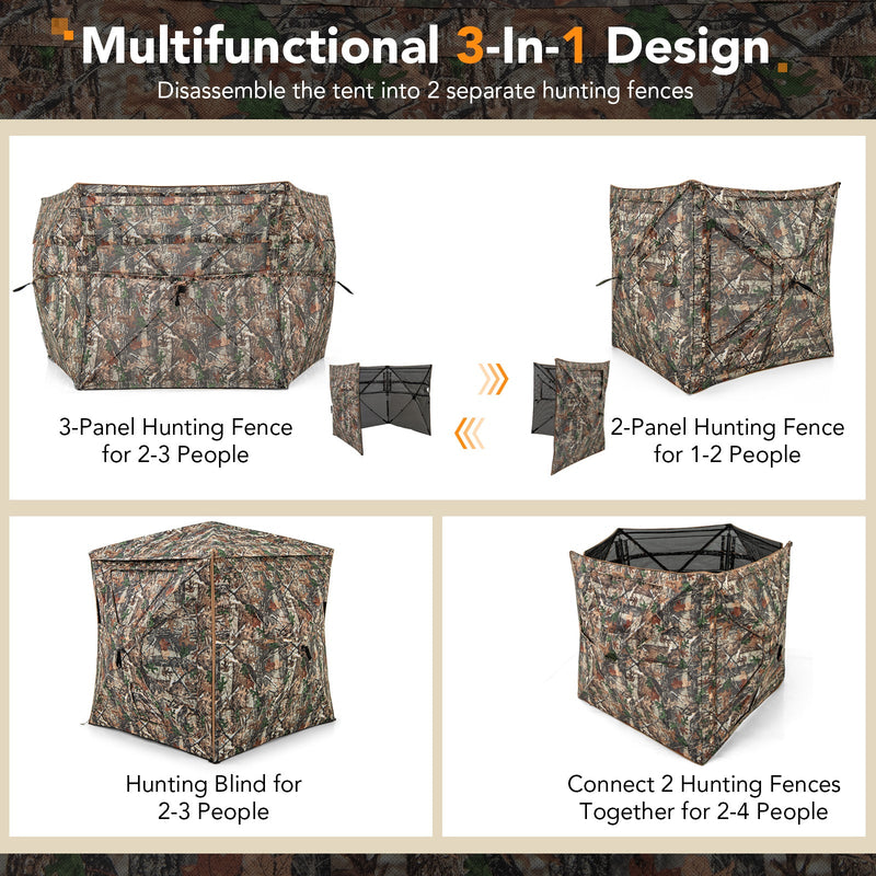 Load image into Gallery viewer, 5-IN-1 Detachable Hunting Blind for 2-3 People with Skylight
