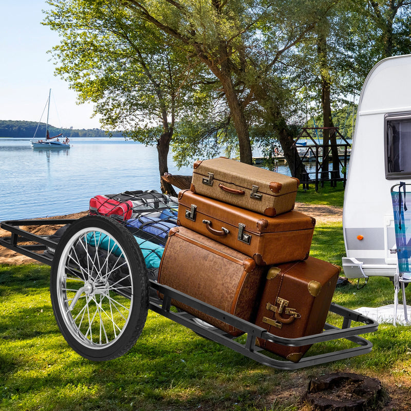 Load image into Gallery viewer, Double-Layer Deer Cart with 20 Inch Rubber Wheels
