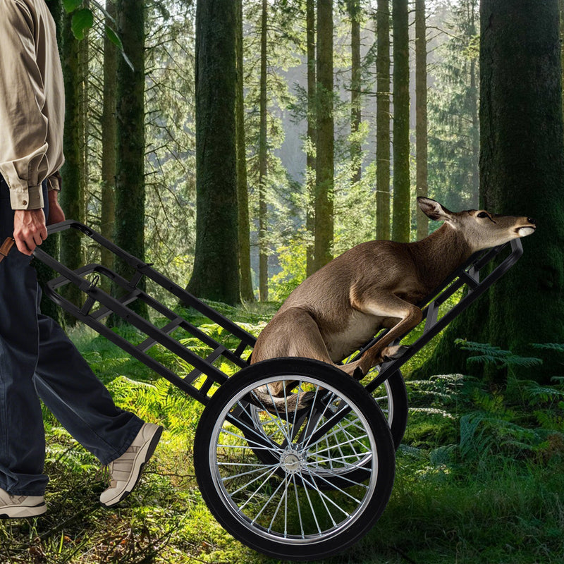 Load image into Gallery viewer, Double-Layer Deer Cart with 20 Inch Rubber Wheels
