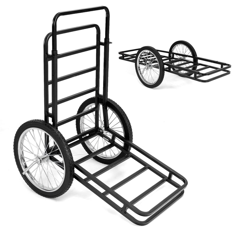 Load image into Gallery viewer, Double-Layer Deer Cart with 20 Inch Rubber Wheels

