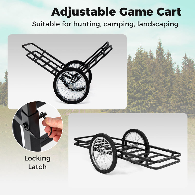Load image into Gallery viewer, Double-Layer Deer Cart with 20 Inch Rubber Wheels
