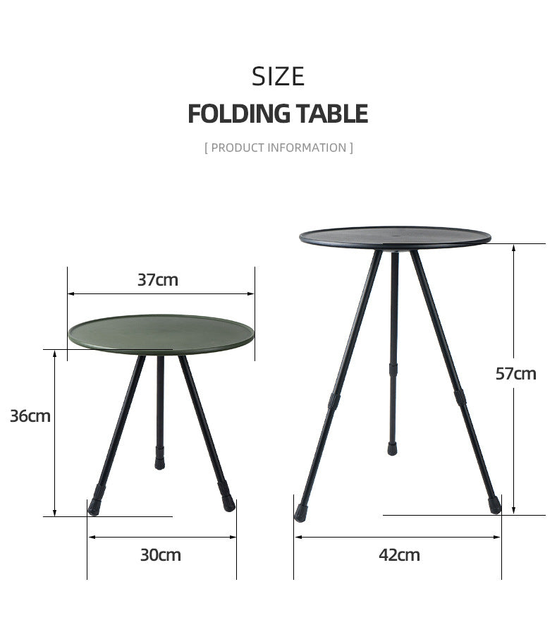 Load image into Gallery viewer, Outdoor Furniture Balcony Lightweight Portable Aluminum Height Adjustable Small Round Outdoor Folding Picnic Camping Table
