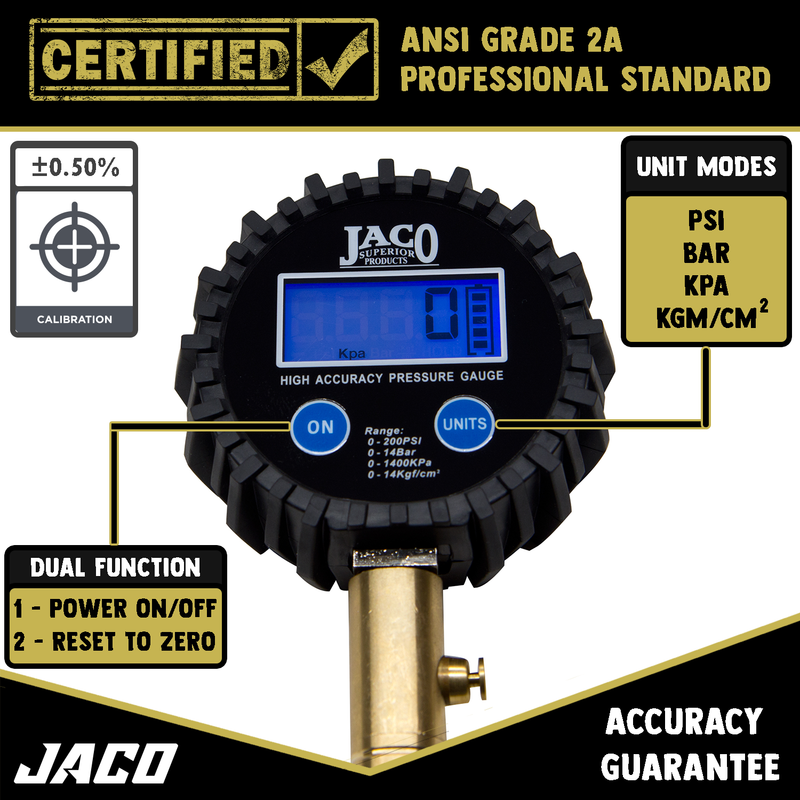 Load image into Gallery viewer, ElitePro™ Digital Tire Pressure Gauge - Professional Accuracy - 200 PSI
