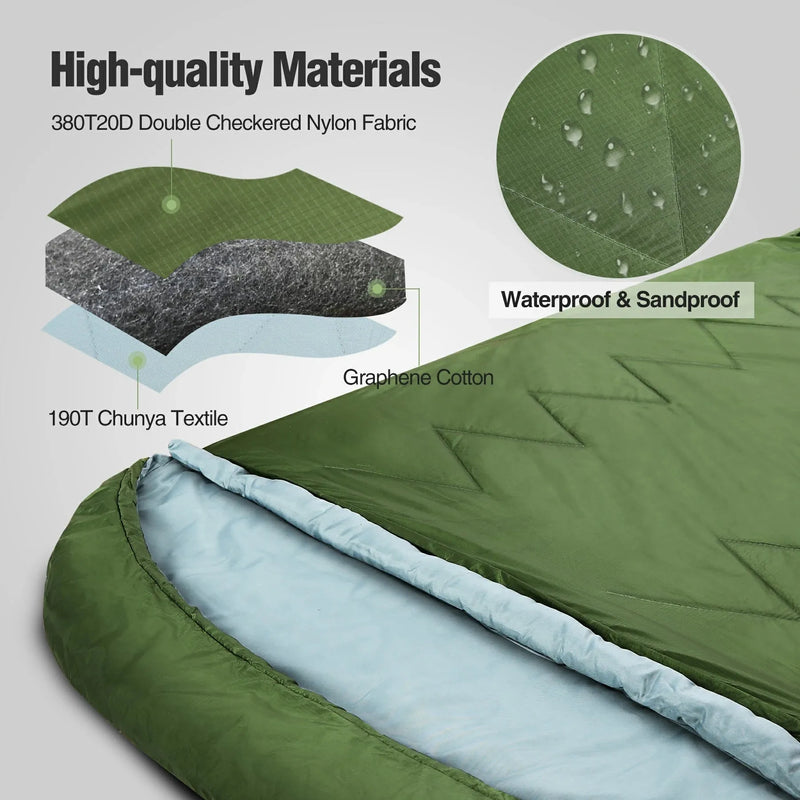 Load image into Gallery viewer, Oversized Ultralight Sleeping Bag for Backpacking
