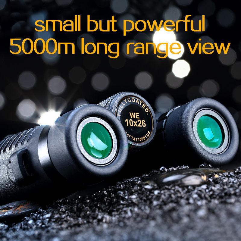 Load image into Gallery viewer, USCAMEL HD 10x26 Binoculars Powerful Zoom Long Range 5000m Professional Waterproof Folding Telescope Wide Angle Vision Hunting
