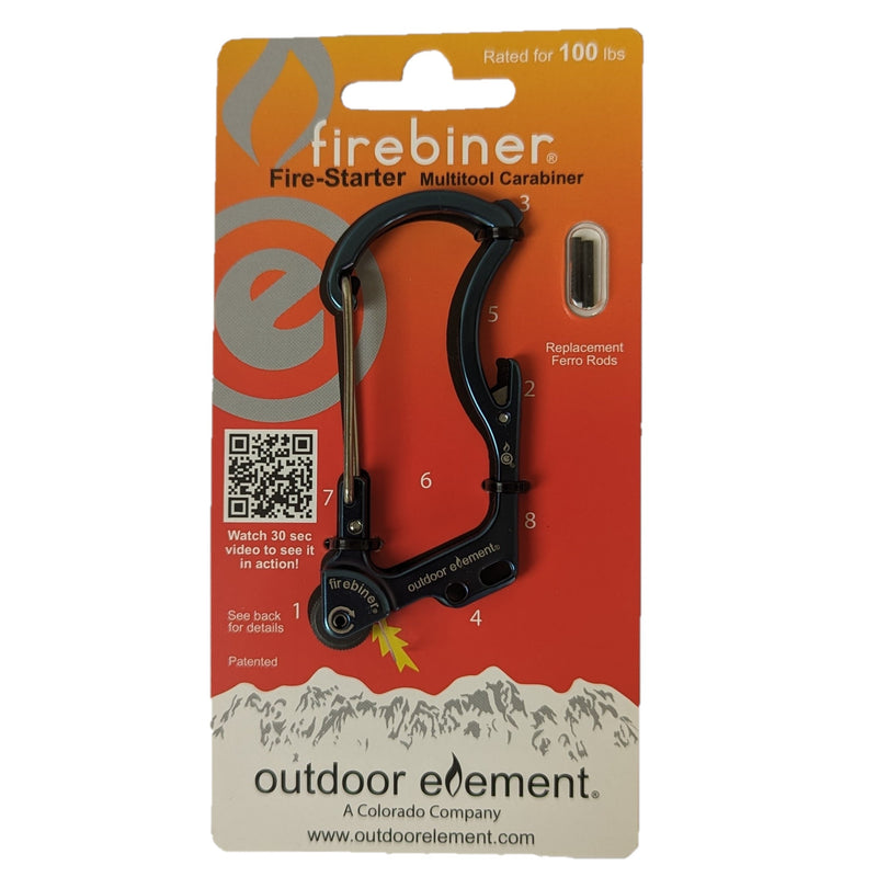 Load image into Gallery viewer, Firebiner: Fire-starting Multitool Carabiner
