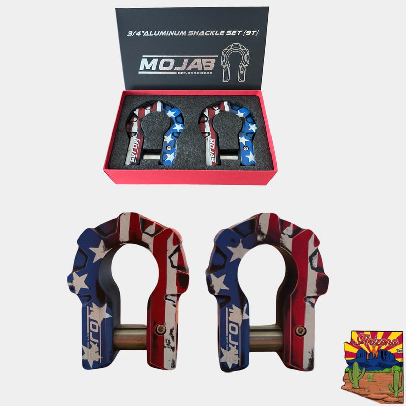 Load image into Gallery viewer, 3/4'' Extreme duty Aluminum D-Shackle set (9T) (LIFETIME WARRANTY*)
