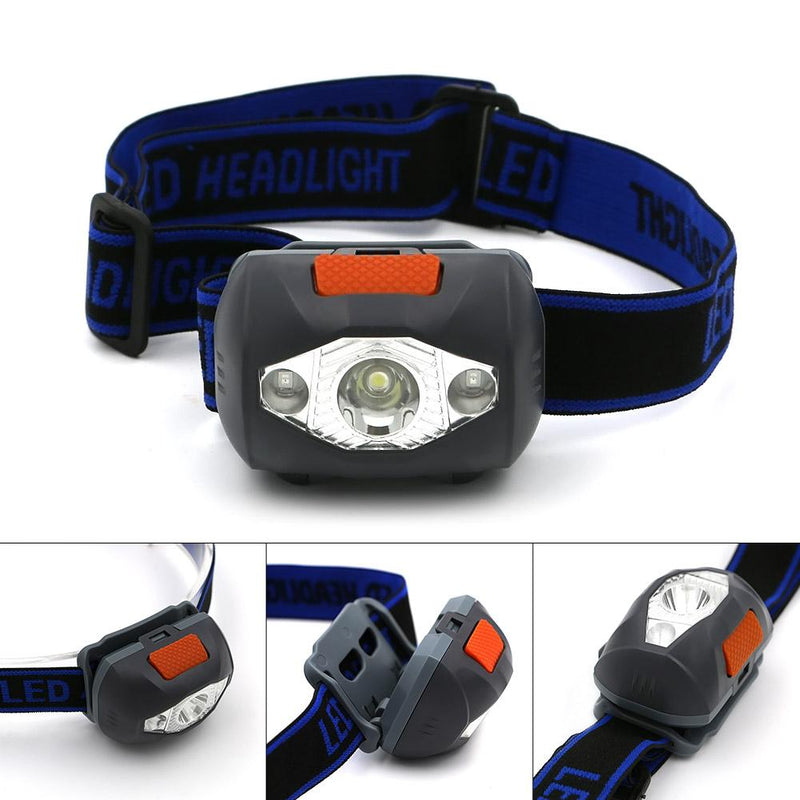 Load image into Gallery viewer, 3 LED 800 Lumens 4 Modes Mini Headlamp Outdoor  Waterproof Flash Torch Lantern For Hunting,Use AAA Battery
