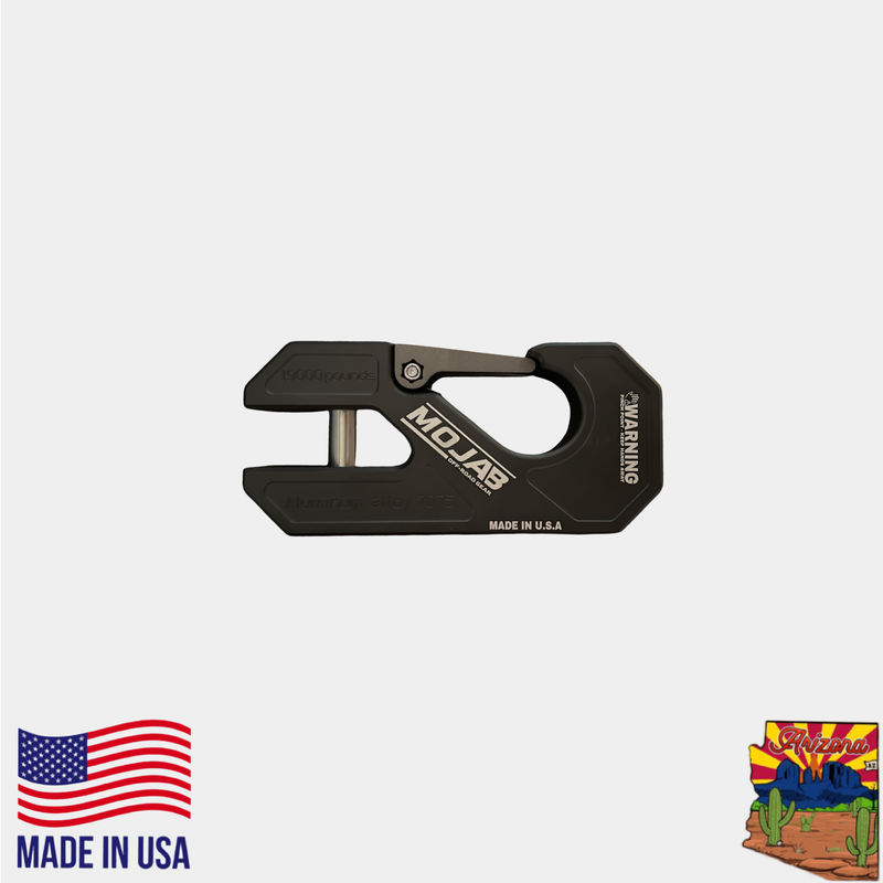 Load image into Gallery viewer, Aluminum winch shackle, closed latch (LIFE TIME WARRANTY*)
