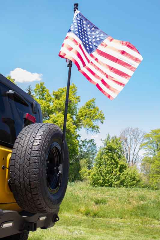 Load image into Gallery viewer, Fishbone Offroad Spare Tire Flag Mount for 1955 &amp; Up Jeep CJ/Wrangler FB21289
