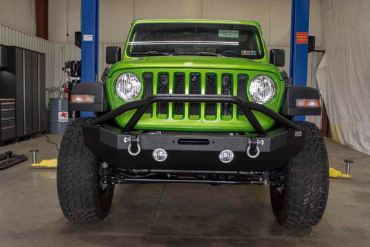 Fishbone Offroad Mid-Width Front Winch Bumper for 2018 & Up Jeep Wrangler/Gladiator FB22088