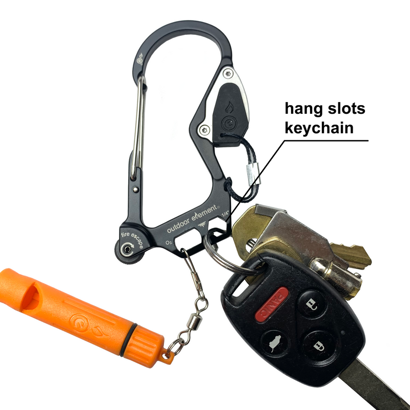 Load image into Gallery viewer, Fire Escape: Fire-Starting Multitool Carabiner
