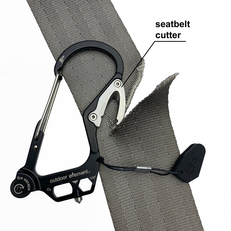 Load image into Gallery viewer, Fire Escape: Fire-Starting Multitool Carabiner
