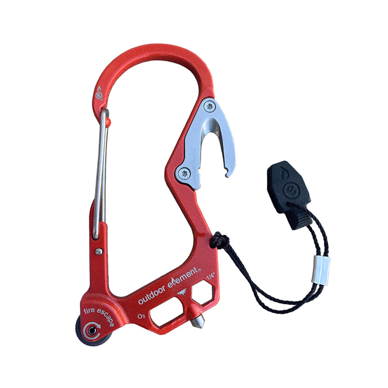 Load image into Gallery viewer, Fire Escape: Fire-Starting Multitool Carabiner
