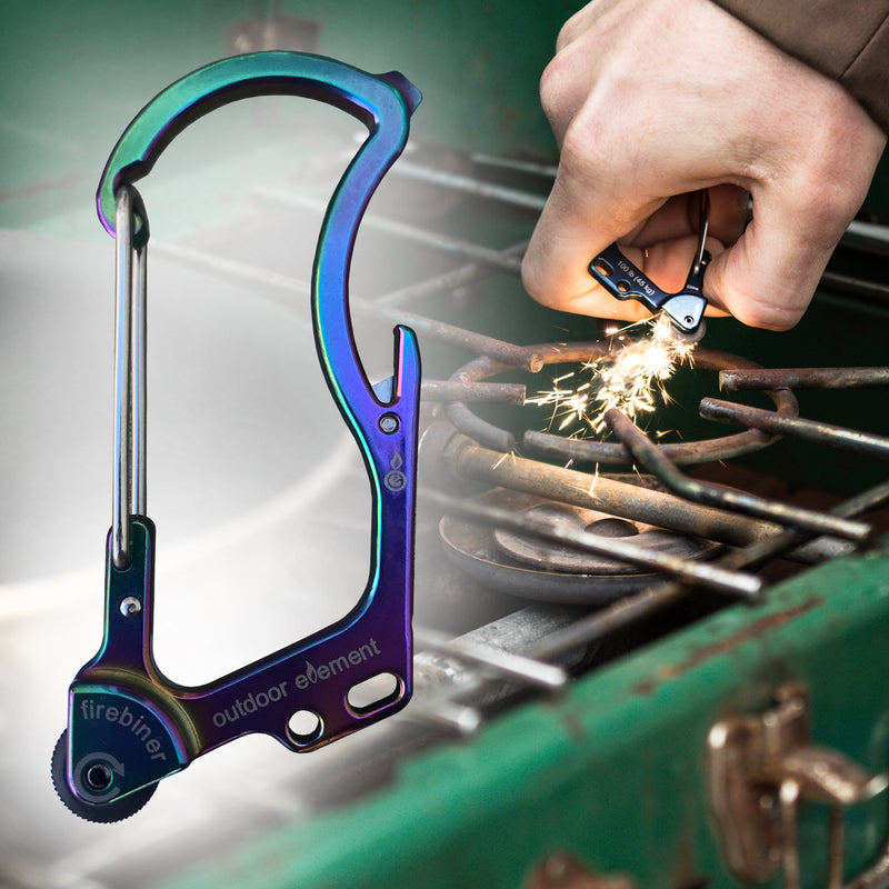 Load image into Gallery viewer, Firebiner: Fire-starting Multitool Carabiner
