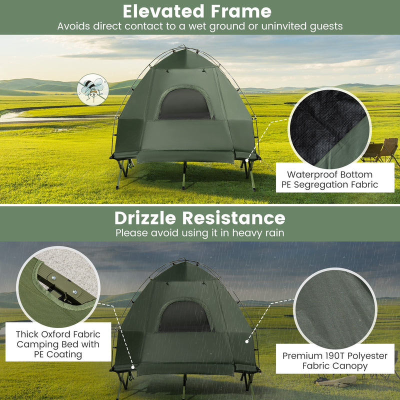 Load image into Gallery viewer, 5-in-1 2-Person Foldable Outdoor Camping Tent Cot with Air Mattress and Sleeping Bag
