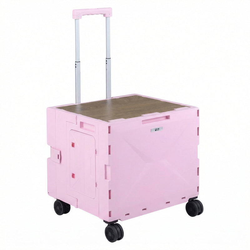Load image into Gallery viewer, Foldable Utility Cart on 4 Rotate Wheels with Cup Holder
