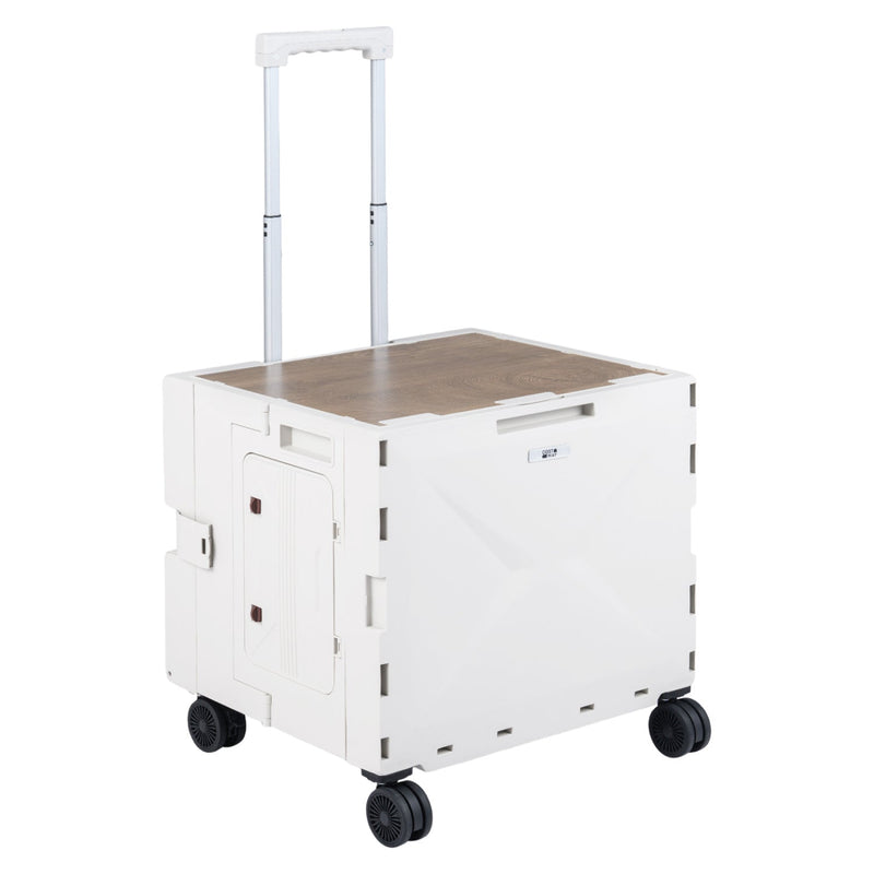 Load image into Gallery viewer, Foldable Utility Cart on 4 Rotate Wheels with Cup Holder
