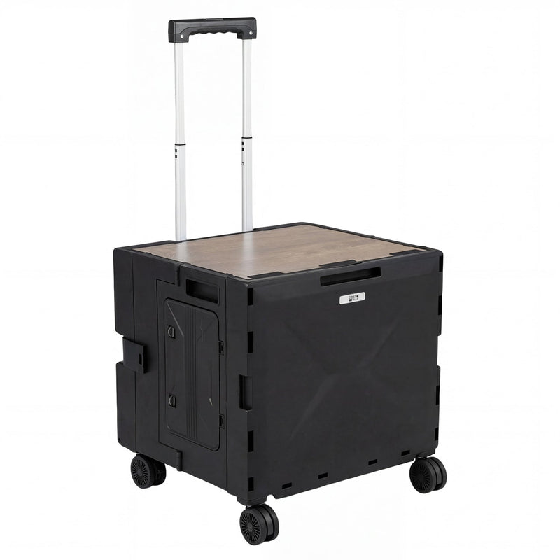 Load image into Gallery viewer, Foldable Utility Cart on 4 Rotate Wheels with Cup Holder

