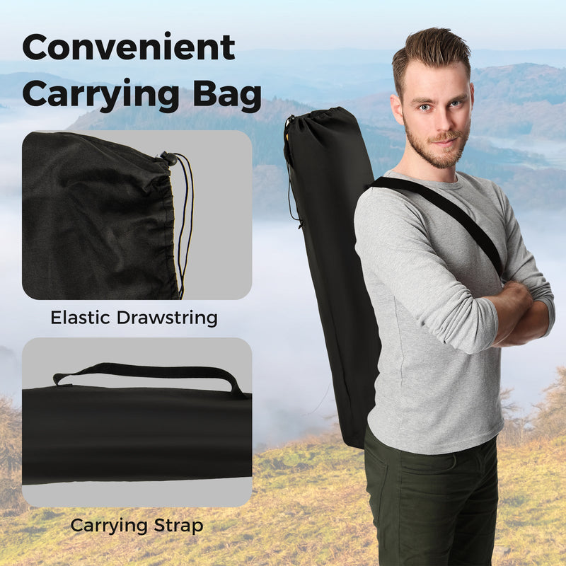 Load image into Gallery viewer, Folding Camping Chair with Footrest Camping Lounge Chair with Carry Bag-Black
