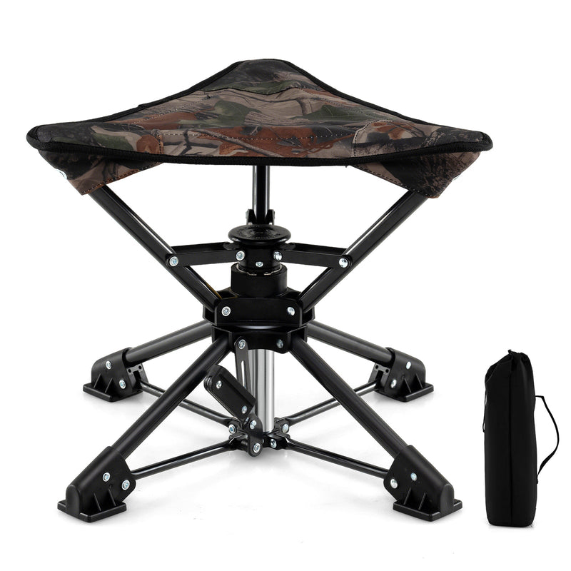 Load image into Gallery viewer, Folding Camping Stool 360° Swivel Hunting Chair with Anti-Sink Feet
