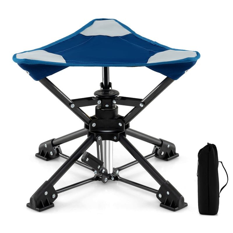 Load image into Gallery viewer, Folding Camping Stool 360° Swivel Hunting Chair with Anti-Sink Feet

